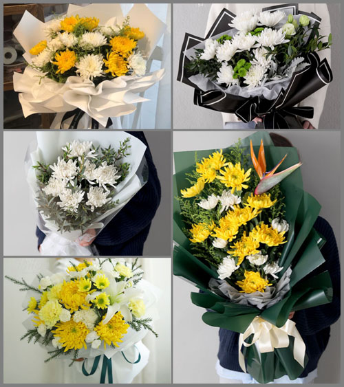 贵州六盘水六枝特区郎岱镇花脚村白事花束代送